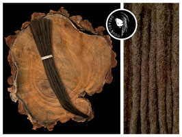 25 Dreadlock Extensions - Braun - 35-40cm - ⌀ 5-7mm