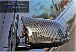 Für BMW F15 F16 F25 F26 X3 LCI X4 X5 X6 Carbon Karbon ABS Spiegelkappen Sport Spiegelkappen mirror cover Sport mit Horn
