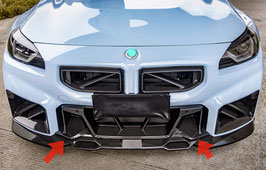 Echt Karbon Dry Carbon Front Stoßstange Bumper Lufteinlässe für BMW M2 G87