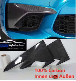 100% echt Carbon Fronteinsatz Flaps Spoiler Front Lippe passend für BMW M2 F87