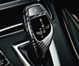 Echt Carbon Blenden Gangwahlschalter Sport Automatik passend für BMW F20 F21 F22 F23 F30 F31 F32 F33 F35 F36 F25 F26 F15 F16