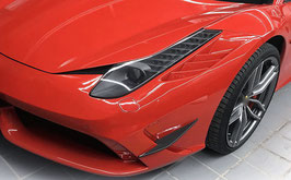 100% Echt Dry Carbon Prepreg Front Flaps Ersatz passt für Ferrari 458