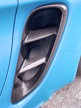 Luftführung Lufteinlass Blenden zu Kleben Für Porsche 718 Boxster Cayman 982 100% echt Carbon