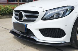 Carbon Frontlippe Frontspoiler Satz für Mercedes Benz C Klasse W205 C205 A205 inkl. C43 C63 Baujahr 2014 bis 2017