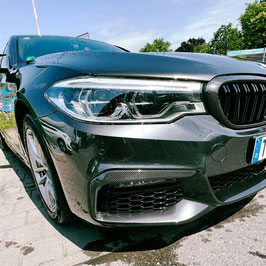 Echt CARBON Frontspoiler 100% Carbon Blenden Spange passend für BMW 5er G30 G31