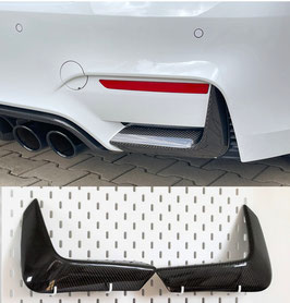 100% Voll Carbon Blenden Lippe Spoiler Performance Ecken passend für BMW M3 F80 M4 F82 F83