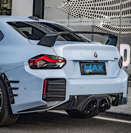 Satz Echt Carbon Karbon Diffusor Performance Diffusor passend für BMW M2 G87 mit M Performance Schalldämpfersystem Titan