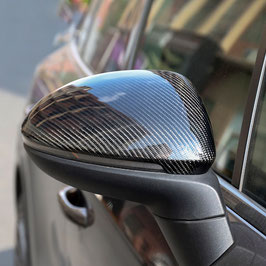 Echt Carbon Dry Carbon Prepreg Spiegelkappen Mirror Cover Ersatz für Porsche Cayenne 9YA Coupe 9YB S GTS Turbo S
