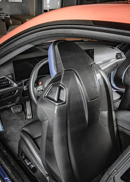 Echt Dry Carbon Sitzabdeckung Sitzschalen Seat Cover Satz für BMW M2 G87 M4 G82 G83