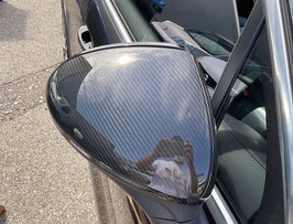 100% echt Carbon vollcarbon Spiegelkappen Hülle mirror Cover Schutzhülle für Porsche Cayenne GTS S Turbo zu kleben