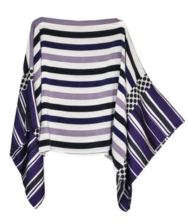 TOP/FOULARD  en soie   " LILAS BLUE"