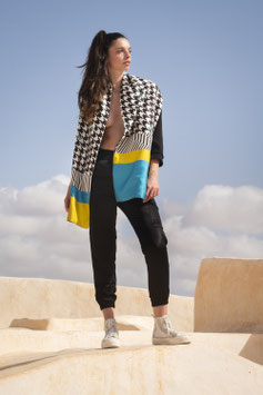 FOULARD laine & soie "ZELLIGE"