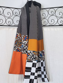 FOULARD laine & soie "BROOKLYNN-TIFFANY"