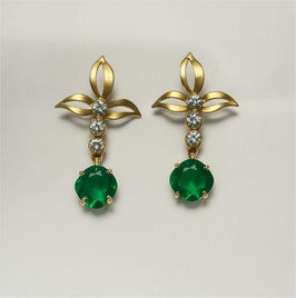 Pendientes hoja buganvilla