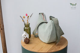 Bananentasche / halfmoon / S / Cord / mint & grün