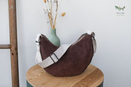 Bananentasche / halfmoon / S / Cord / braun