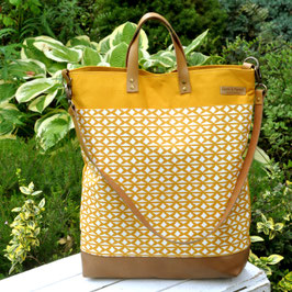 Elea Shopper / Umhängetasche / sonnengelb & hellbraun