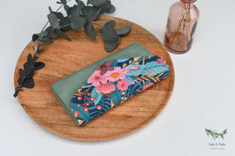 Geldbeutel / wild flowers / Kunstleder / dusty mint & rosa