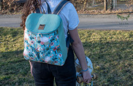 Rucksack JUNA  / FLOWER / mint