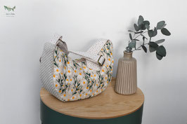Bananentasche / halfmoon / S / Cord / Blumen gestickt