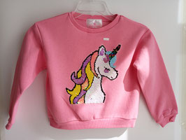 INT-240-215 Sudadera rosa unicornio cuerno