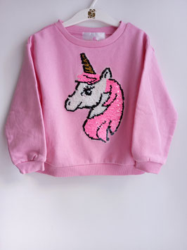 Mod: INT-240214 Sudadera rosa con unicornio cuerno