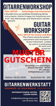 Der Gutschein zum Workshop - Full Setup