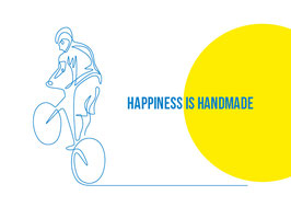 Fahrradpostkarte – Happiness is Handmade