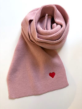 Strickschal Viskose mit rotem Herz
