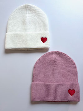 Strickmütze mit Herz