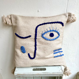 Ethnokissen aus Marokko - bestickt mit Motiv