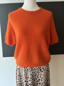 Strickpullover Baby Alpaka Kurzarm Rundhals