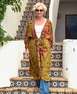 Seidenkimono aus Ibiza GREEN MOSS
