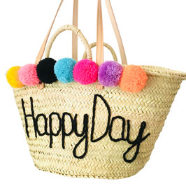Korbtasche personalisiert HAPPY DAY