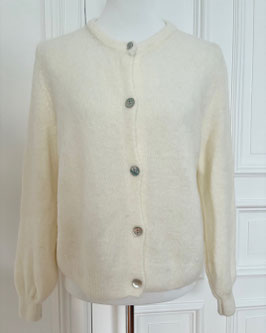 Kurze Strickjacke mit Alpaka