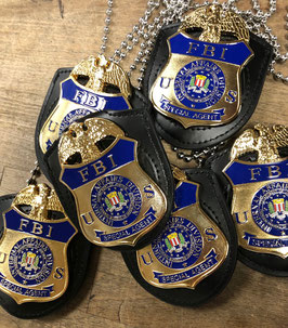 Badge FBI support ceinture et chaine de cou