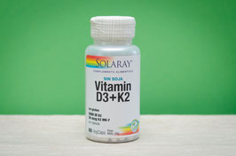 Vitamina Vitamina D3 + K2 Solaray - 60 cápsulas