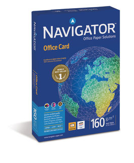 PAQUETE FOLIOS A4 NAVIGATOR OFFICE CARD 160 gr