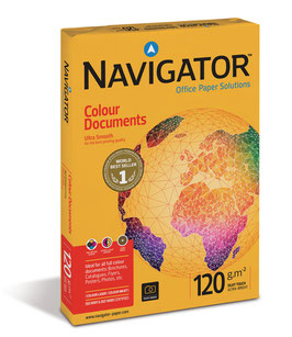 PAQUETE FOLIOS A4 NAVIGATOR COLOUR DOCUMENTS 120 gr