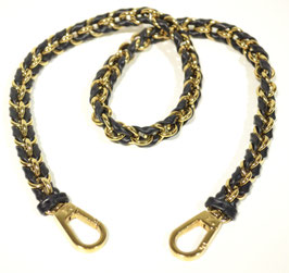 LOUIS VUITTON Schulterriemen Leder-Goldkette