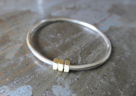 Bracelet "jonc" fermé 3 écrous