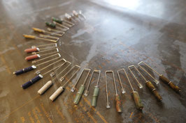 Boucles d'oreille longues minimalistes en argent et pierres naturelles