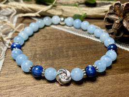 Armband Aquamarin und Kyanit mit Silber 925
