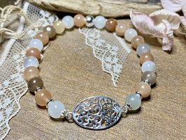 Armband Mondstein mit filigranem Element aus Silber 925