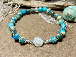 Armband Imperial-Jaspis mit Shiva-Auge und Silber 925