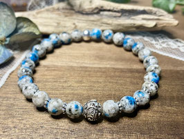 Armband K2-Jaspis mit Kugel aus Silber 925