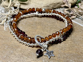 Dreifaches Armband aus Grant und Silber 925