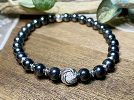 Armband Hämatit mit Kugel aus Silber 925