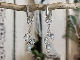 Silber-Creolen mit Turmalinquarz – Wandelbar & elegant