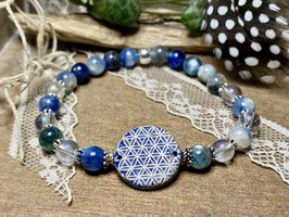 Duft-Armband aus Kyanit und Keramik